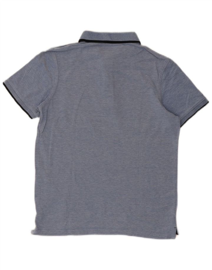 Camisa polo feminina Jack & Jones pequena azul algodão
