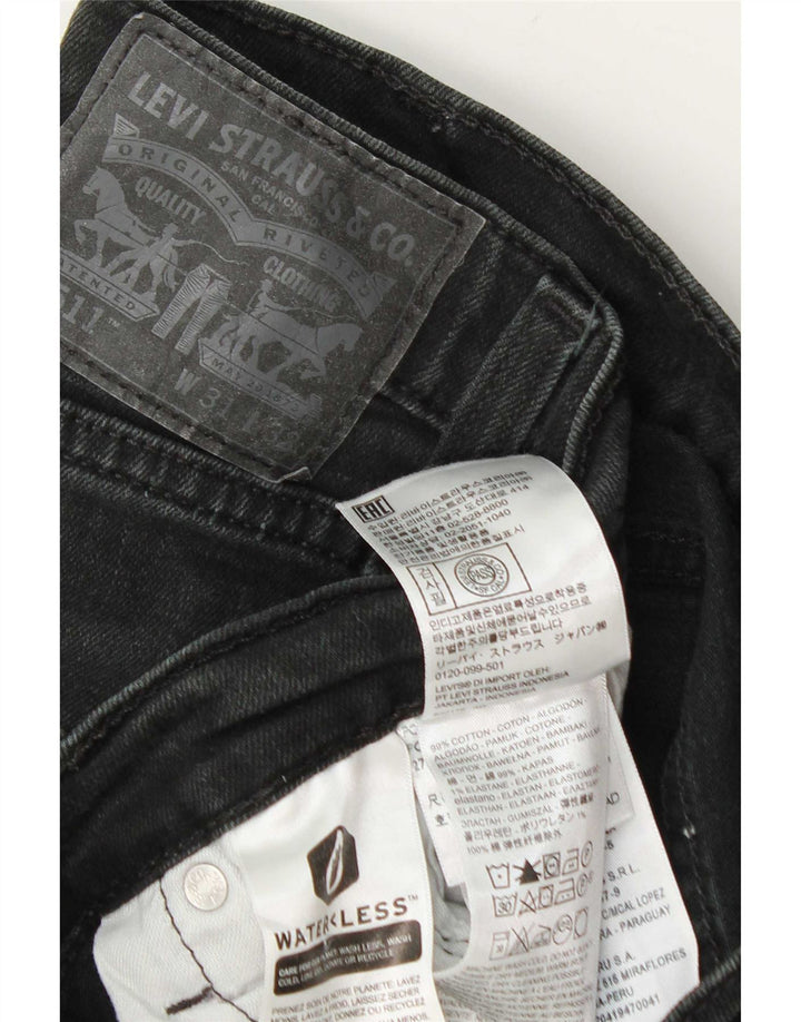 Calça Jeans Levis 511 Slim Masculina W31 L32 Cinza Algodão