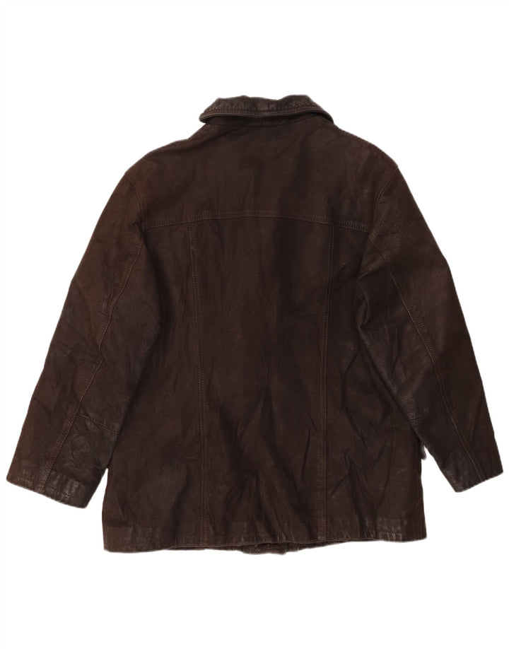 Jaqueta de couro feminina RELISH IT 46 grande couro marrom