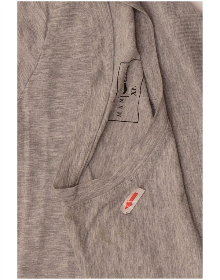 Camiseta masculina Gas Top XL algodão cinza