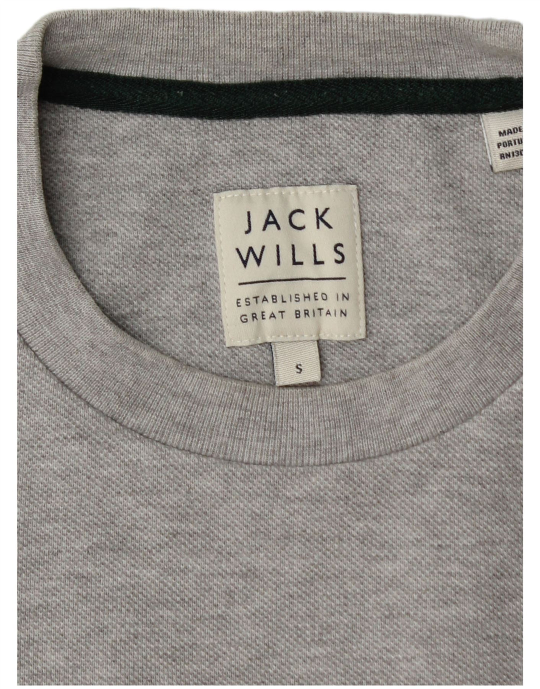 JACK WILLS moletom masculino jumper pequeno algodão cinza