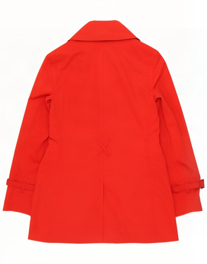 Massimo Dutti Womens Trench Coat UK 14 Poliéster Vermelho Médio