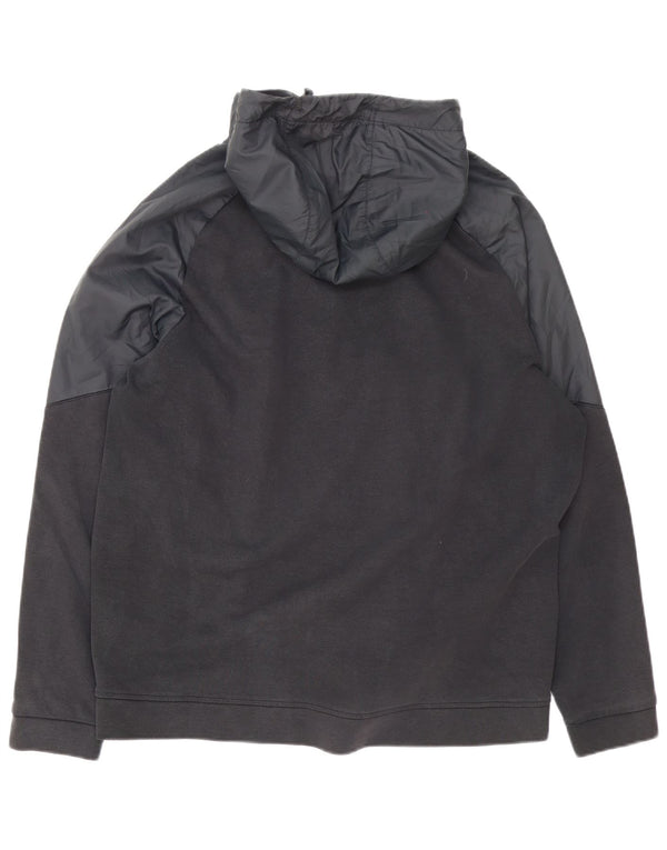 Suéter Nike masculino com capuz e zíper 2XL algodão preto