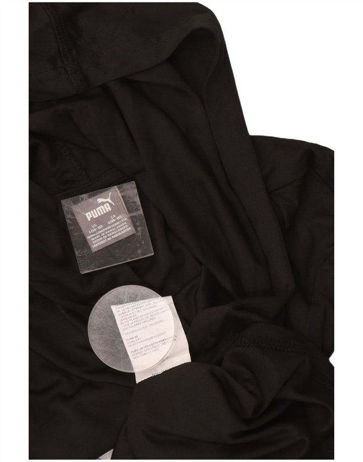 PUMA Boys Hooded Graphic Top Manga Comprida 14-15 Anos Grande Poliéster Preto
