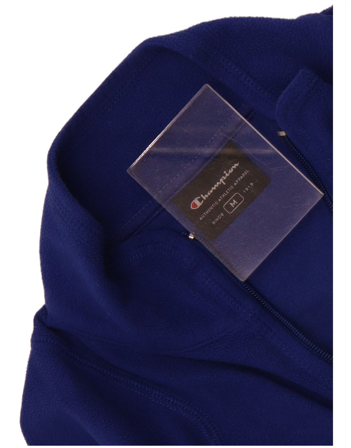 Jumper de lã feminino Champion com zíper e gola UK 12 azul médio