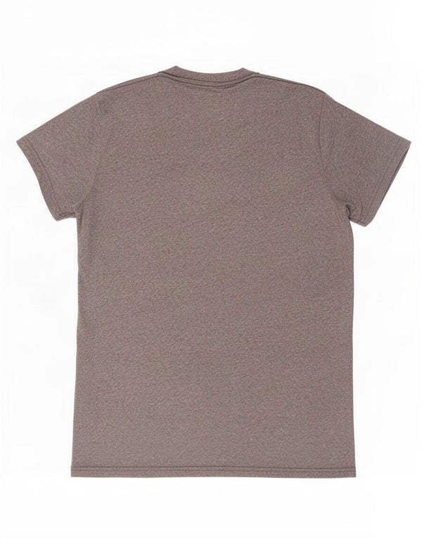 Camiseta masculina Hollister de algodão manchado cinza pequeno