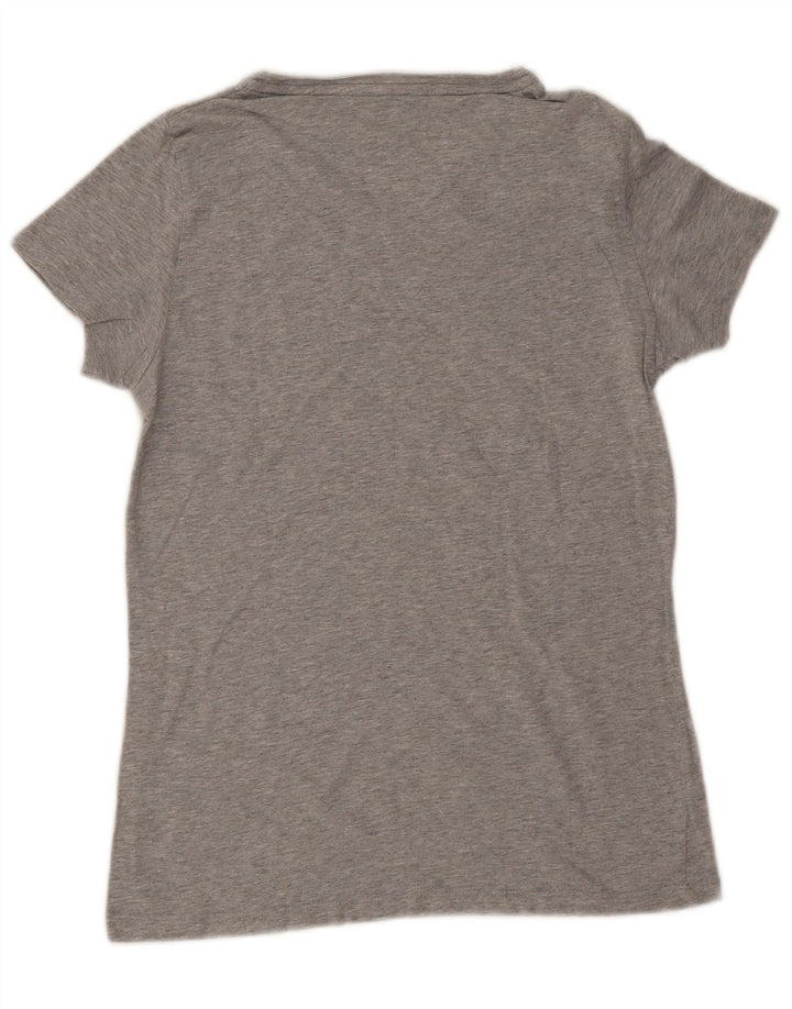 Gant camiseta masculina gráfica top pequeno algodão manchado cinza