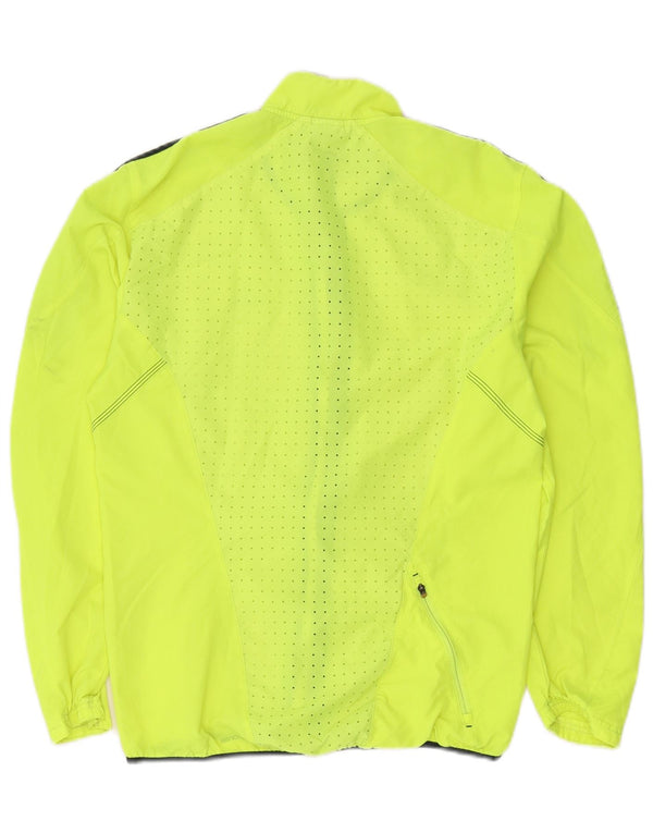 Adidas Mens Running Tracksuit Top Jacket Pequeno Poliéster Amarelo