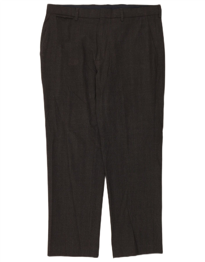 Calça Chino Masculina Marks & Spencer Regular Fit W34 L29 Cinza Poliéster