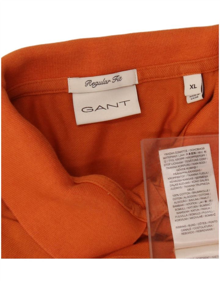 Camisa polo masculina GANT Regular Fit XL algodão laranja