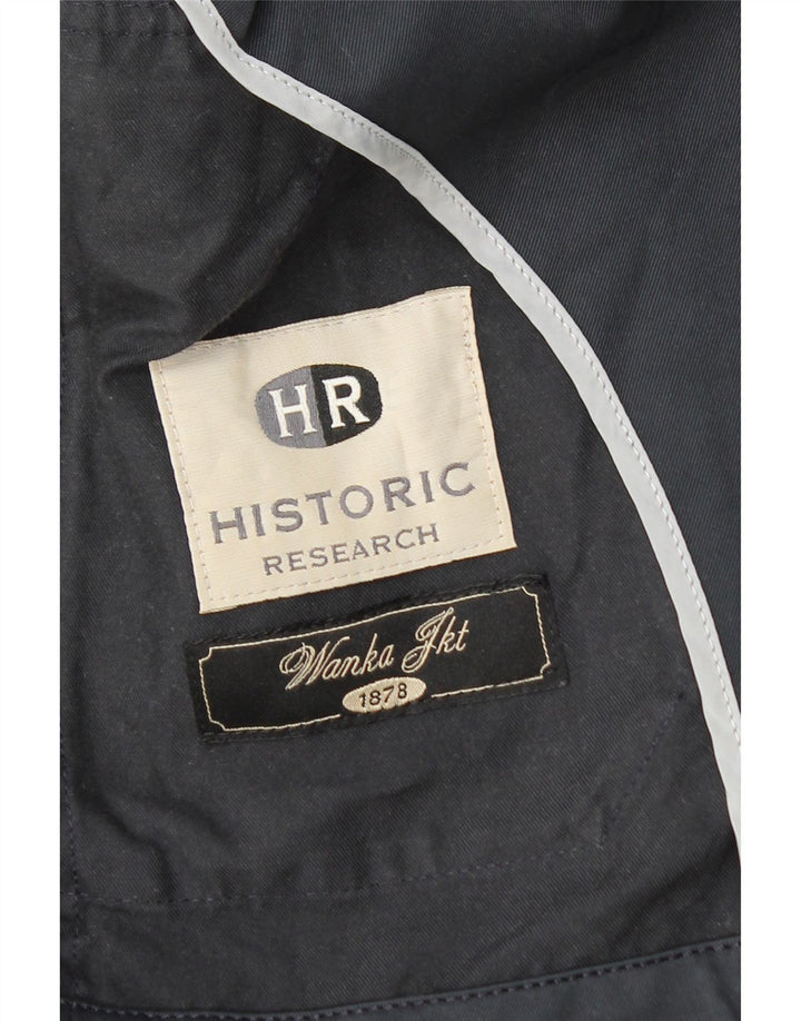 Jaqueta utilitária masculina Blazer da Historic Research Reino Unido 42 XL azul marinho poliamida