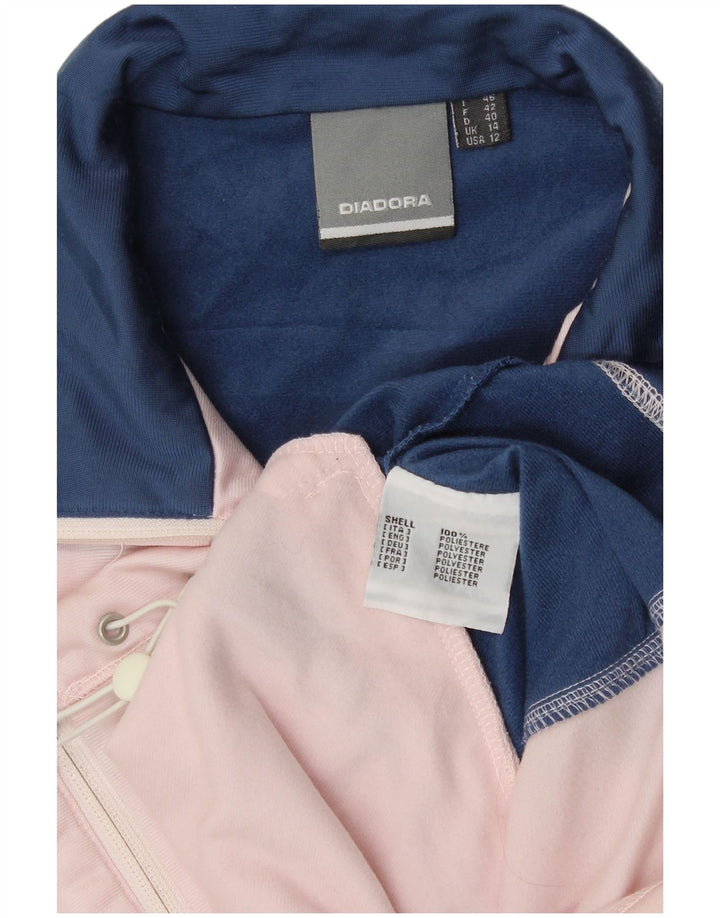 Jaqueta feminina Diadora UK 14 grande azul colorblock poliéster
