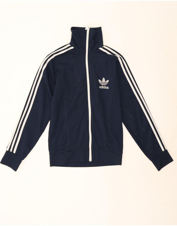Jaqueta Adidas Mens Treino Top XS Azul Marinho Algodão