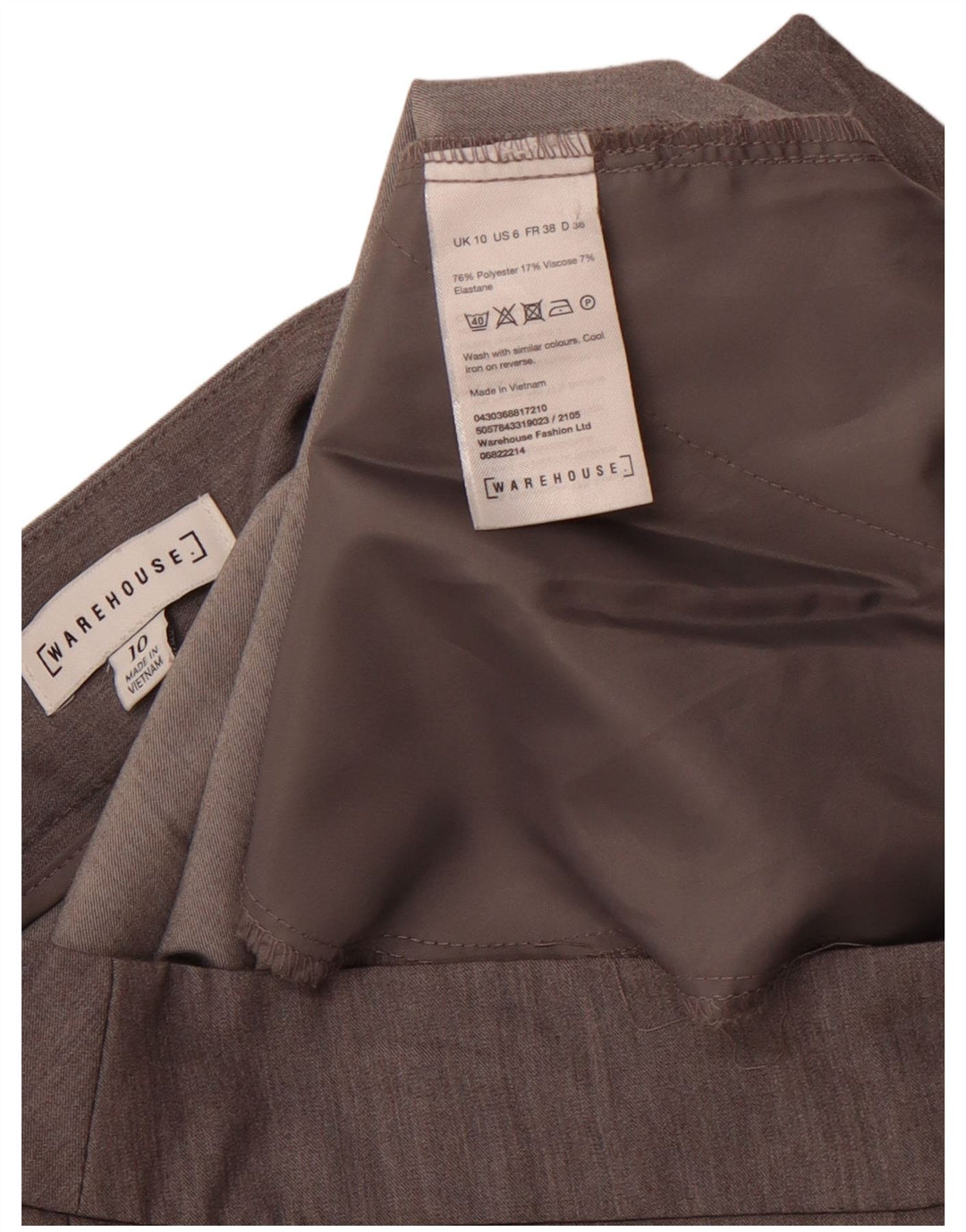 WAREHOUSE Calça feminina slim cintura alta Reino Unido 10 pequena W30 cinza