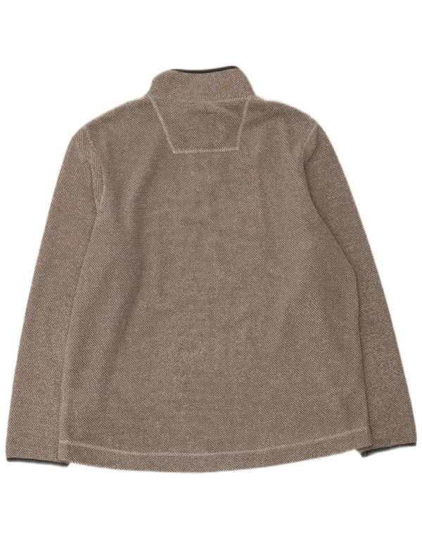 WEIRD FISH Masculino com zíper e gola em lã XL poliéster cinza
