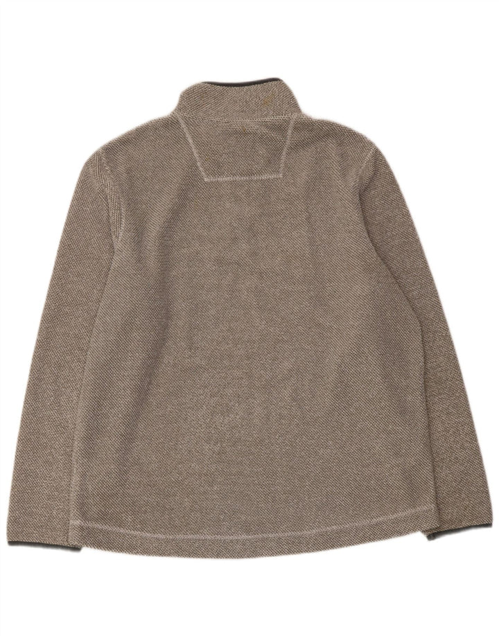 WEIRD FISH Masculino com zíper e gola em lã XL poliéster cinza