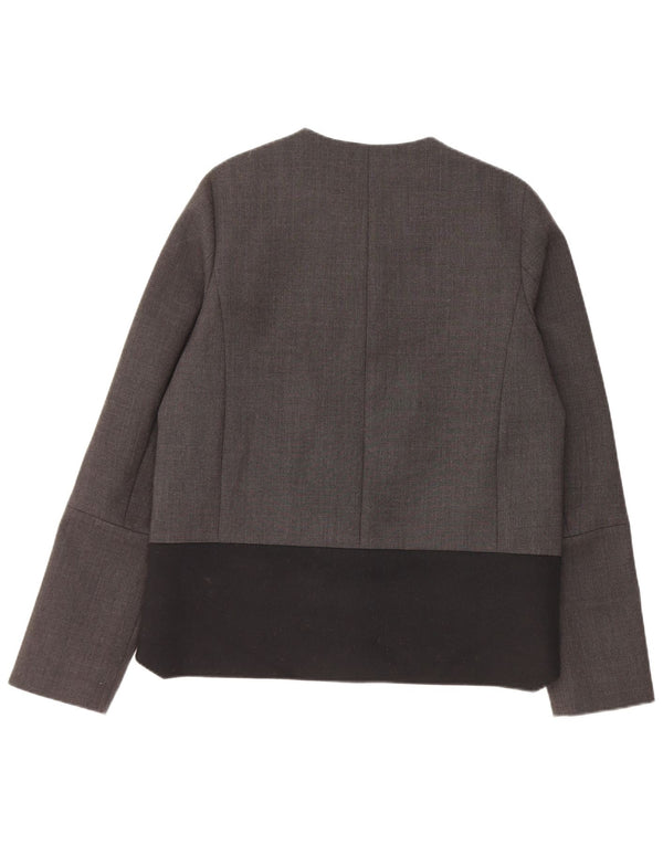 Cos Womens Oversized Blazer Jacket EU 36 Small Grey Colourblock
