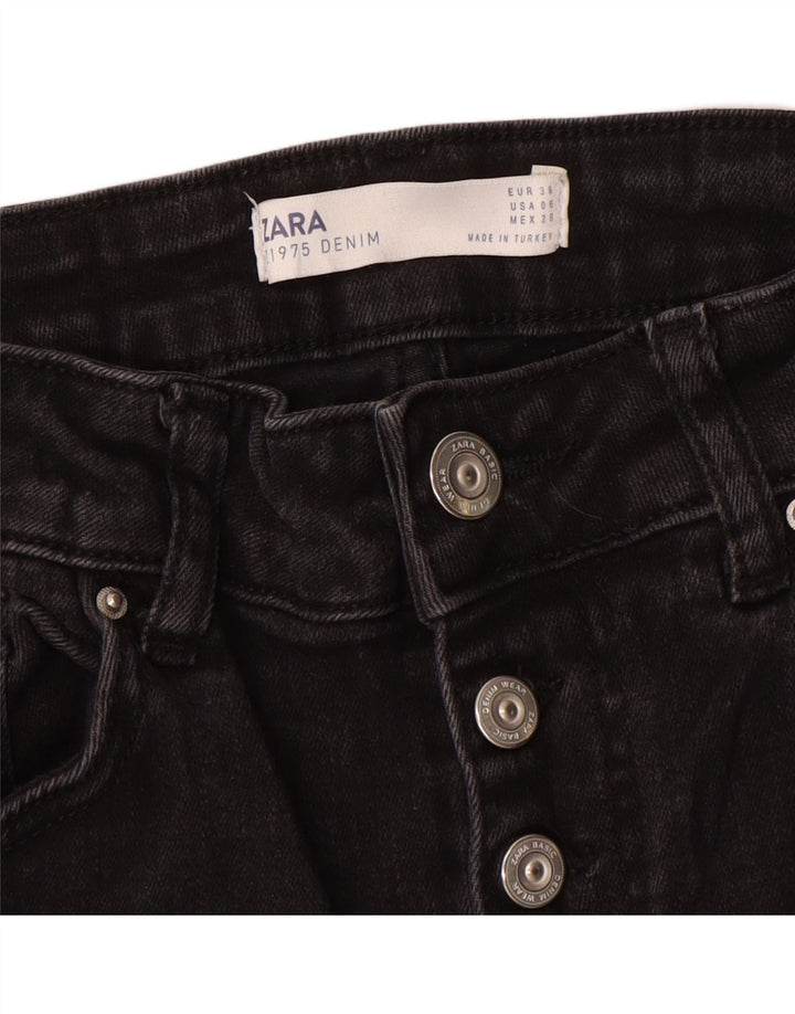 Zara Jeans feminino queimado EU 38 pequeno W28 L32 preto