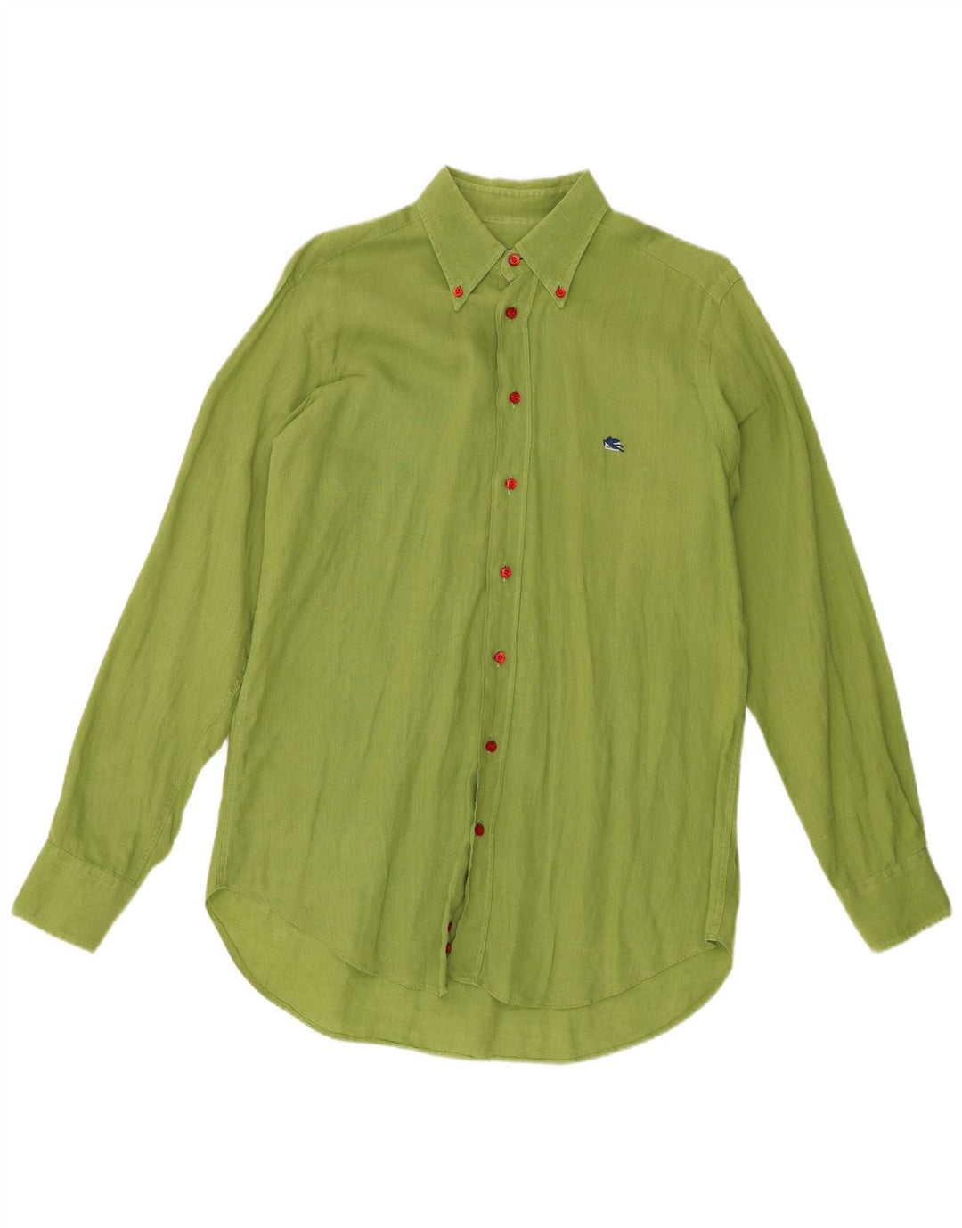 Camisa masculina Etro tamanho 40 linho verde médio