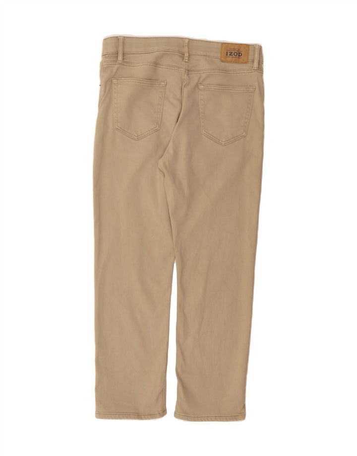 IZOD Mens Regular Fit Straight Casual Trousers W32 L30 Beige Cotton Vintage Izod and Second-Hand Izod from Messina Hembry 