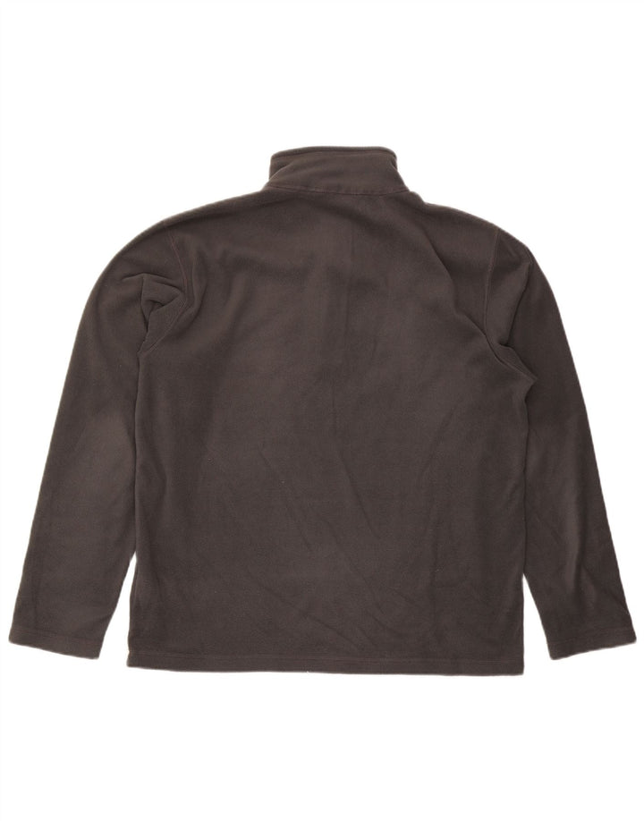 Suéter de lã masculino The North Face com zíper e gola grande poliéster cinza
