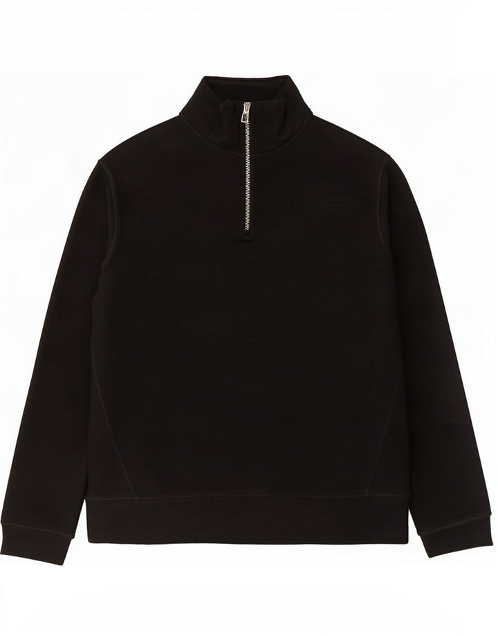Moletom Zara Masculino com Zíper e Pescoço Jumper Médio Preto