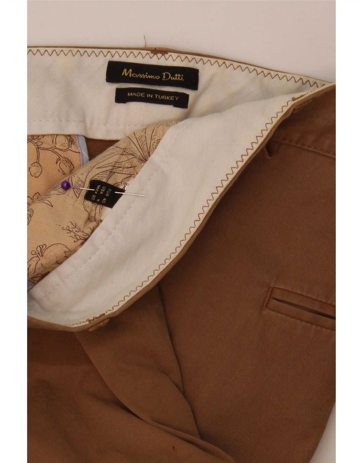 Calça Chino Slim Feminina Massimo Dutti EU 40 Médio W30 L30 Bege