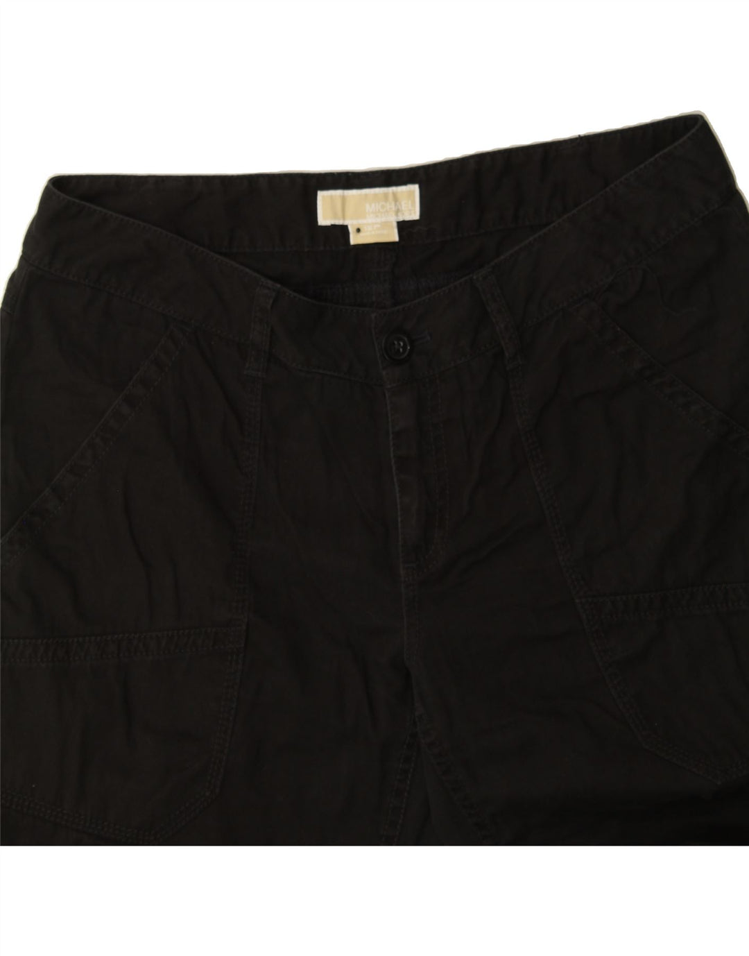 MICHAEL KORS Womens Straight Trousers US 12  Large W32 L28 Black Cotton Vintage Michael Kors and Second-Hand Michael Kors from Messina Hembry 