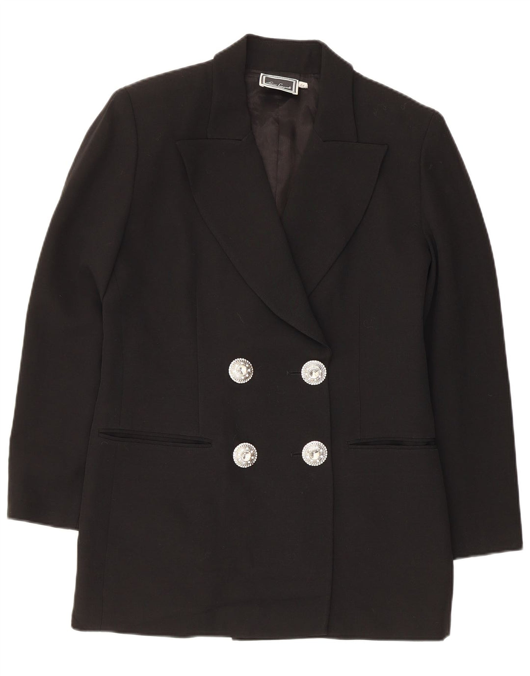 Jaqueta blazer feminina Luisa Spagnoli com peito duplo IT 44 médio preto