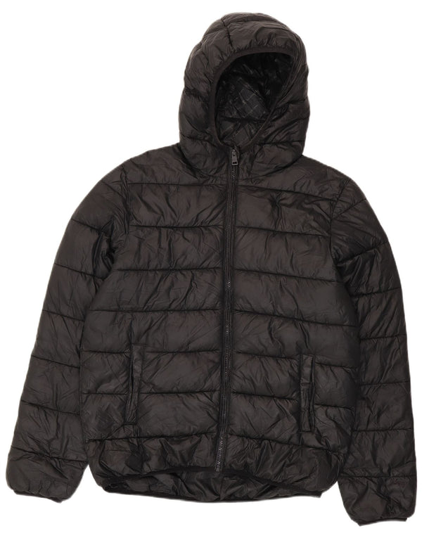 Jaqueta acolchoada com capuz para meninos Champion 15-16 anos 2XL poliéster preto