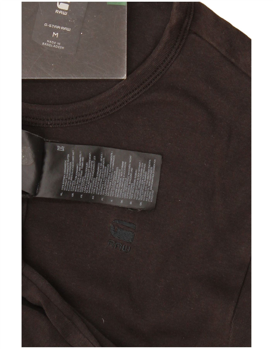 Camiseta masculina G-STAR Top médio algodão preto