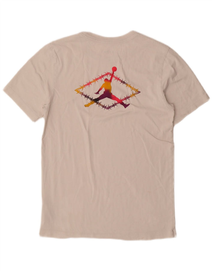 Camiseta Jordan masculina Air Graphic Top pequeno algodão branco
