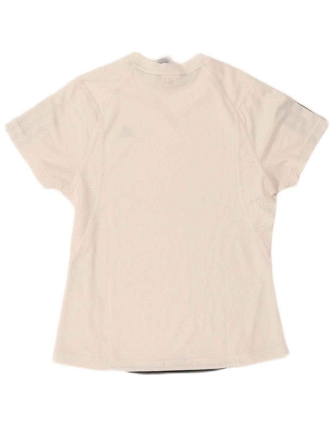 Adidas Womens Climacool T-Shirt Top UK 10 Pequeno Poliéster Branco