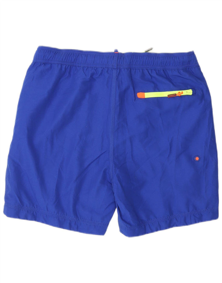 Shorts de natação masculino SUPERDRY gráfico grande azul poliéster