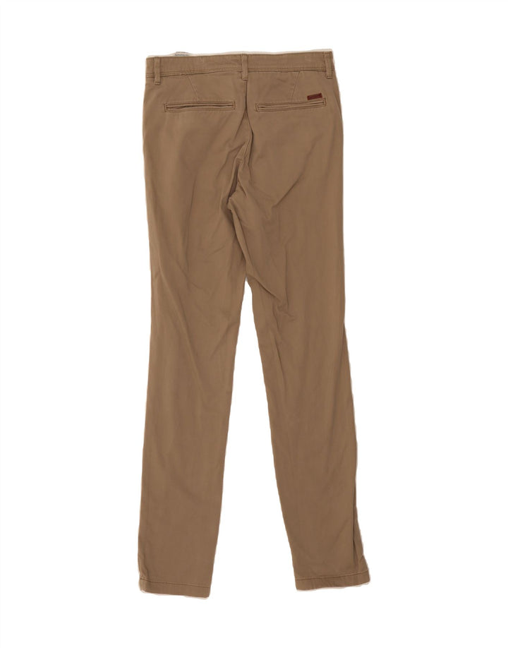 JACK & JONES Mens Slim Chino Trousers W29 L34 Brown Cotton Vintage Jack & Jones and Second-Hand Jack & Jones from Messina Hembry 