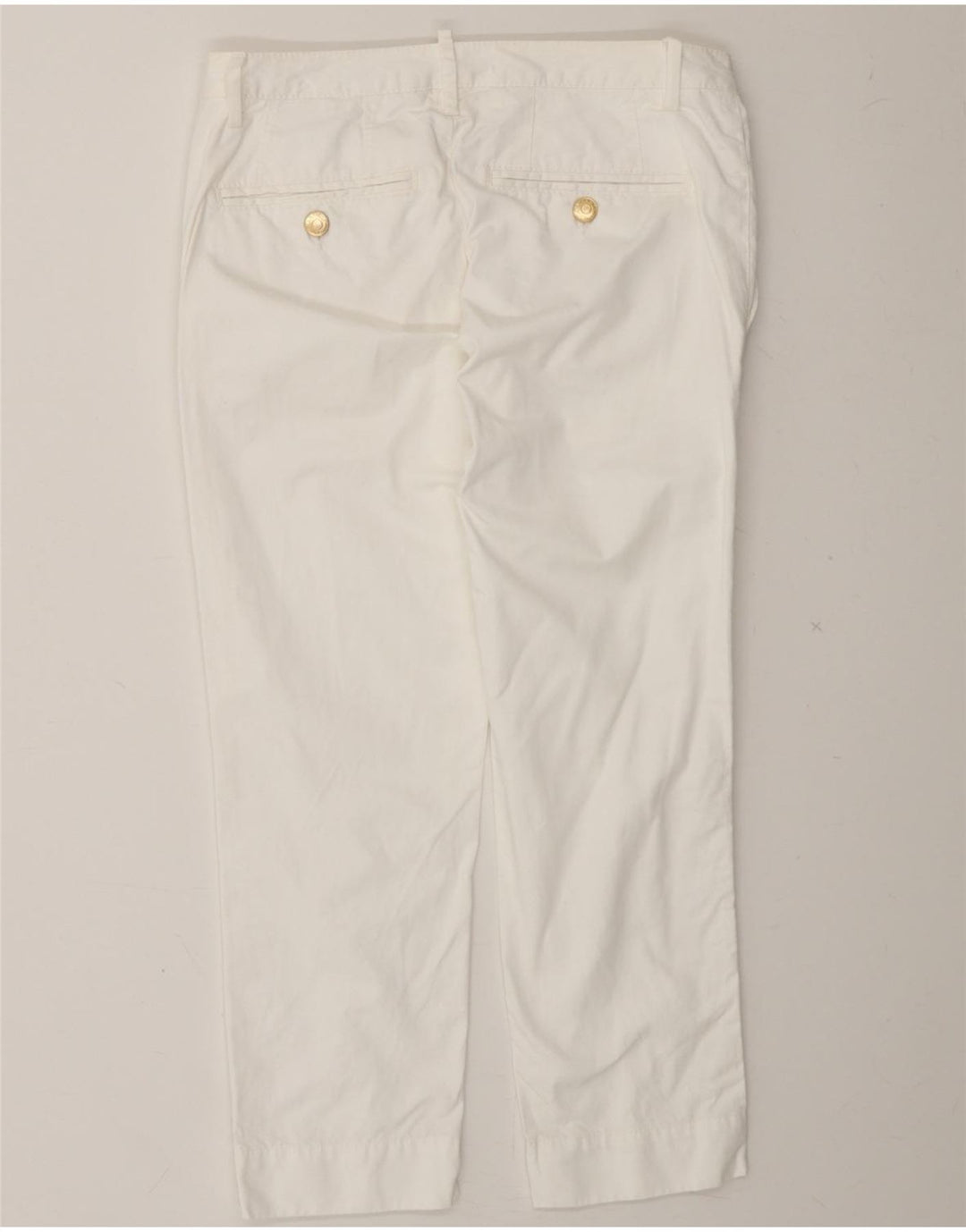 DSQUARED2 Womens Tapered Casual Trousers EU 38 Medium W29 L24 White Cotton Vintage Dsquared2 and Second-Hand Dsquared2 from Messina Hembry 