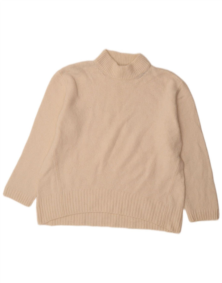 Suéter feminino Massimo Dutti com gola tartaruga Reino Unido 16 grande off white