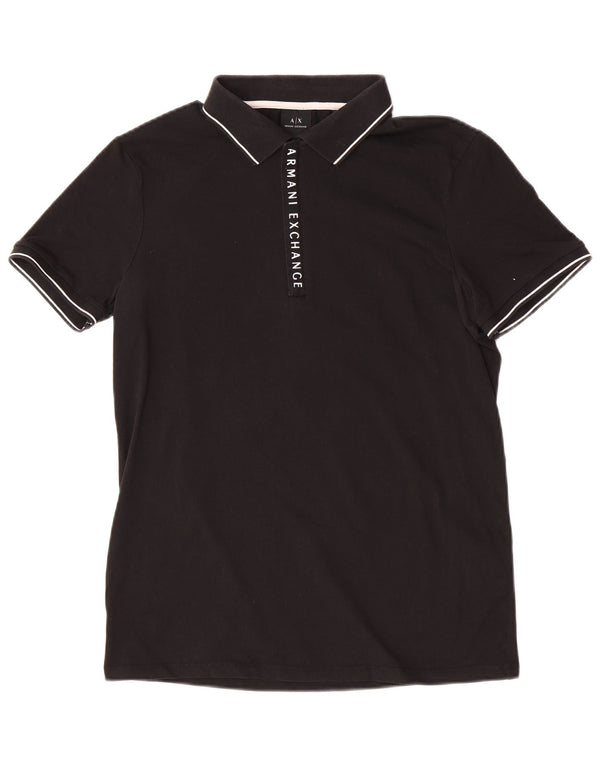 Camisa polo masculina Armani Exchange médio algodão preto