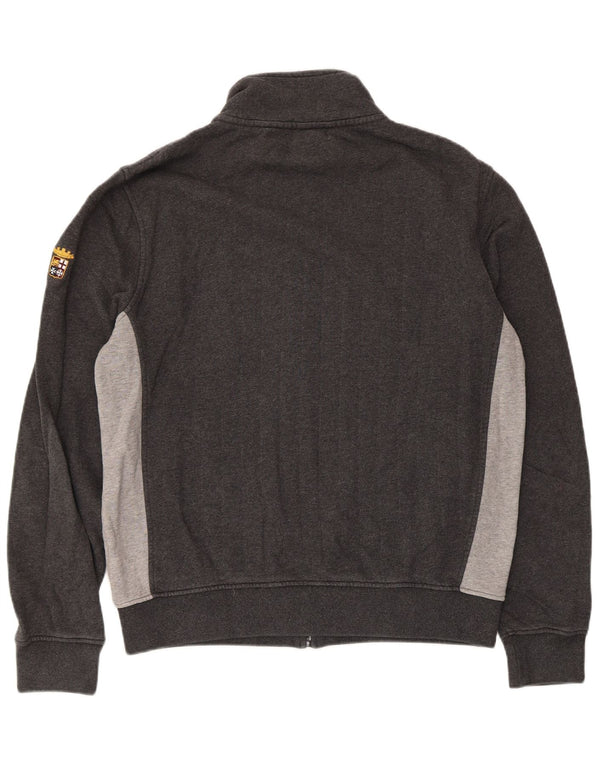 Marina Militare Jaqueta masculina de agasalho gráfico 2XL cinza bloco colorido