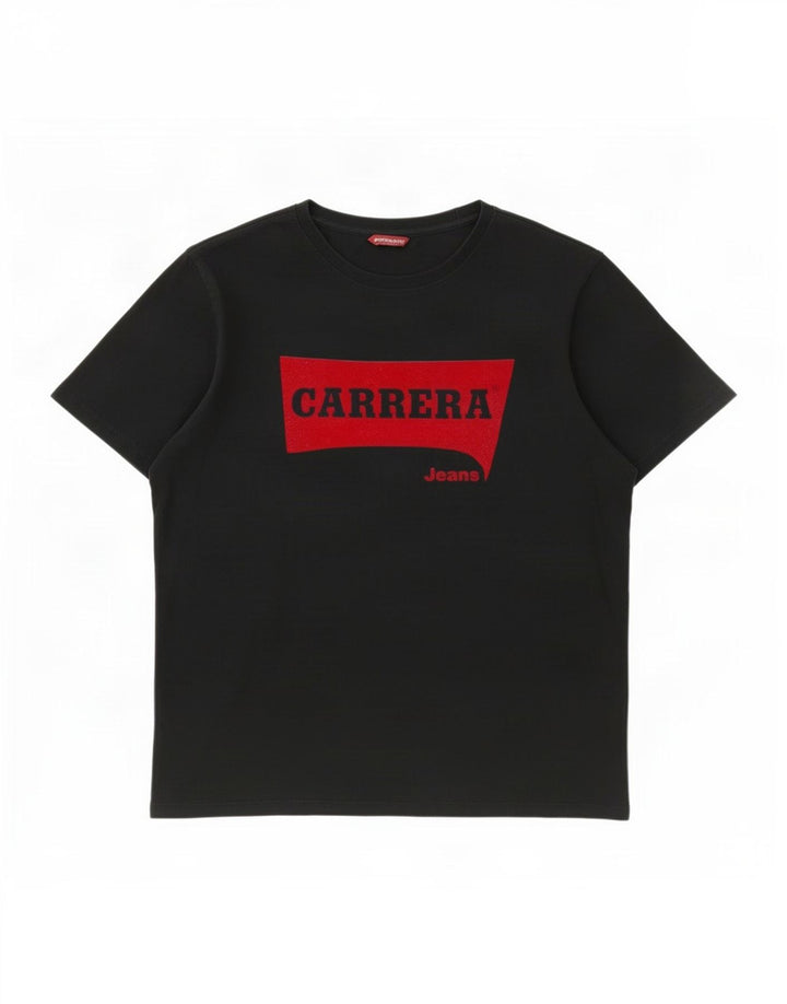 Camiseta gráfica masculina Carrera grande preta