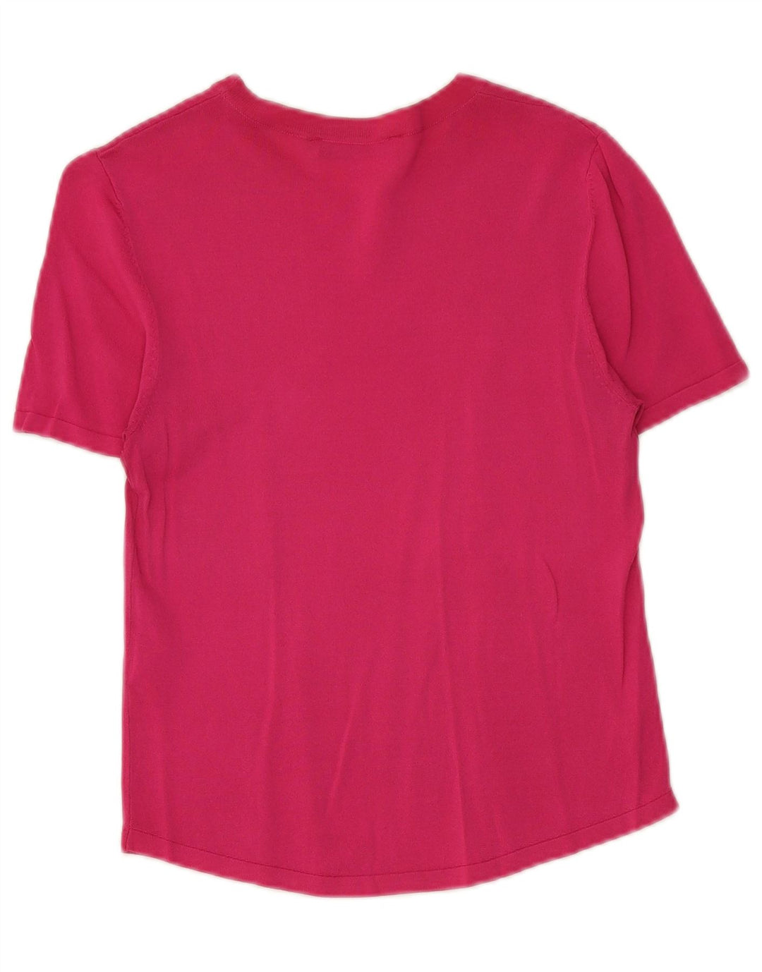 Camiseta feminina Zara UK 12 viscose rosa médio