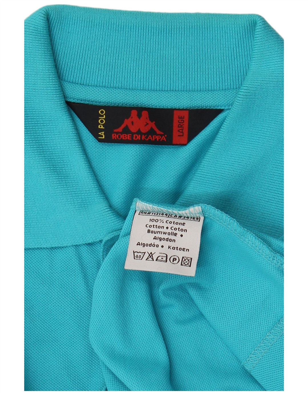 Camisa polo masculina KAPPA grande algodão azul