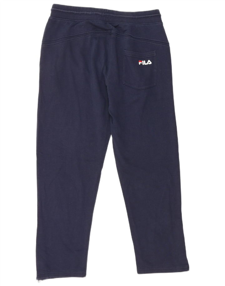 Calça de treino masculina Fila grande algodão azul marinho