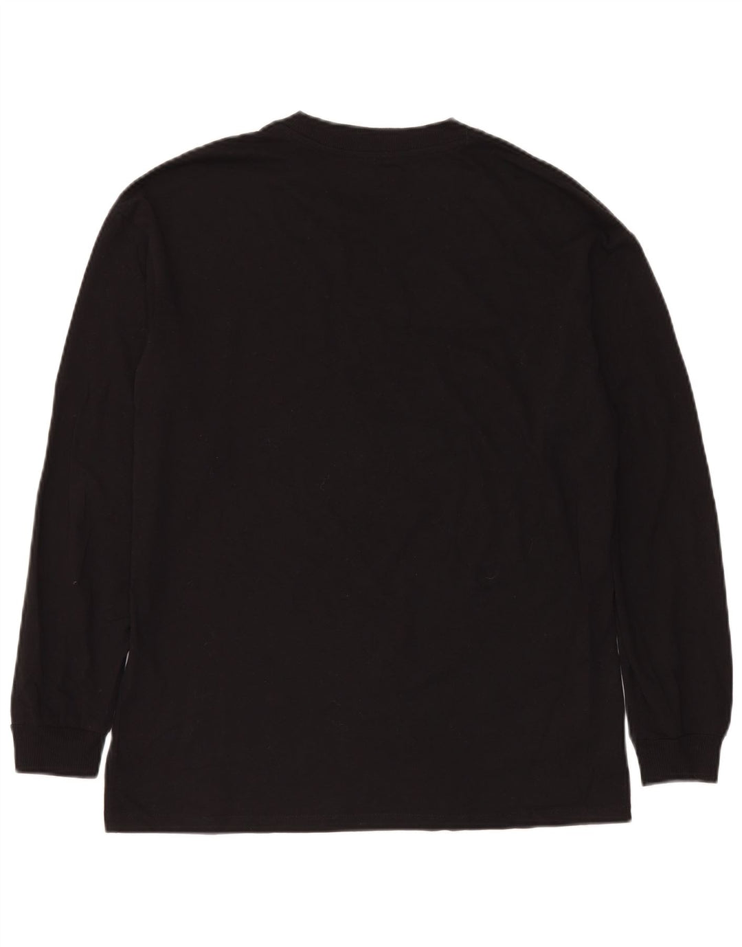 JACK & JONES Top masculino de manga comprida pequeno algodão preto