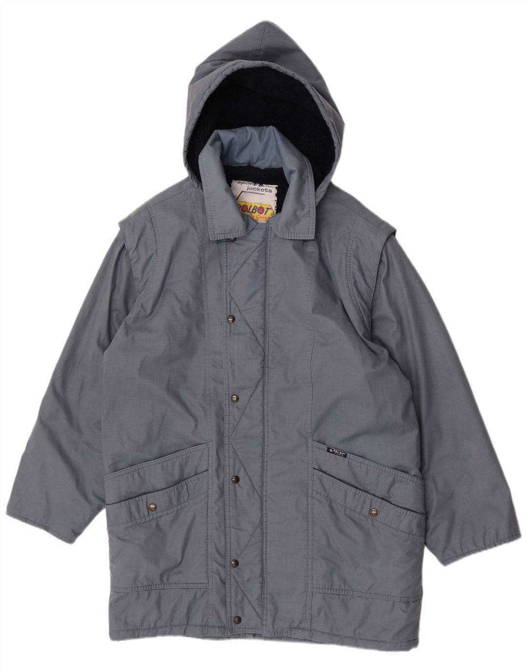 Jaqueta Sherpa masculina Polbot com capuz UK 42 XL azul poliéster