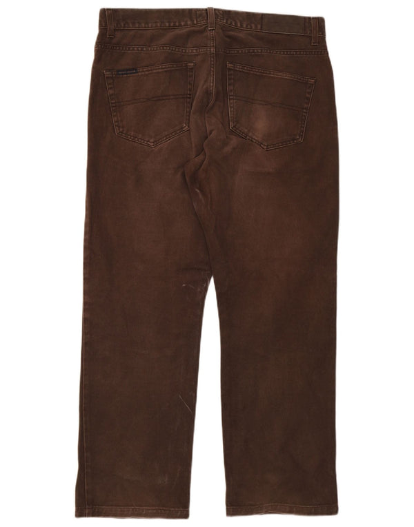 Calça masculina reta casual Gant W36 L28 algodão marrom