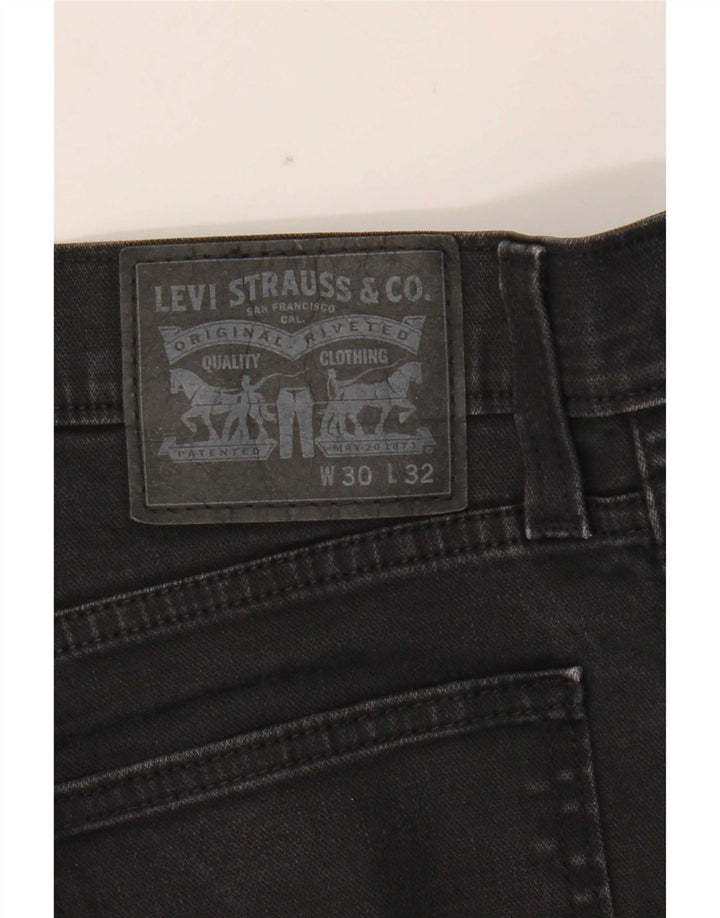 Jeans femininos Levi's Slim W30 L29 algodão preto