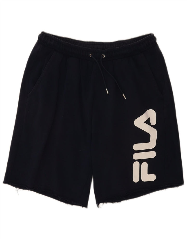 Fila Mens Graphic Sport Shorts Médio Azul Marinho Algodão