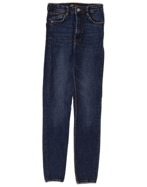 Calça jeans skinny feminina Zara EU 36 XS W26 L29 azul marinho algodão