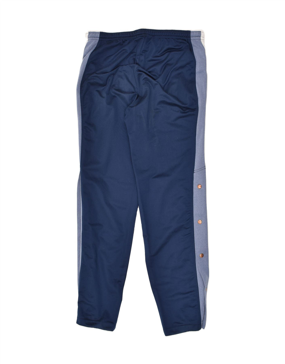 ASICS Mens Tracksuit Trousers Joggers Large Navy Blue Colourblock Vintage Asics and Second-Hand Asics from Messina Hembry 